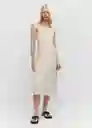 Vestido Boscol-H Crudo Talla XS Mujer Mango