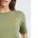 Camiseta Grapich Tee Mujer Verde Medio Talla S Chevignon