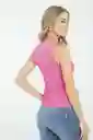 Top Basic Color Fucsia Talla S Ragged