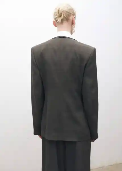 Blazer Americana Olite Khaki Talla S Mujer Mango
