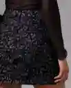 Falda Corta Mujer Negro Noche Ultraoscuro Talla 14 89797 Rifle