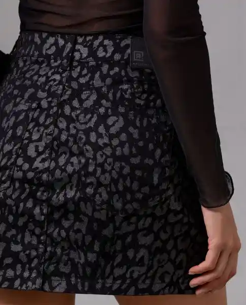 Falda Corta Mujer Negro Noche Ultraoscuro Talla 14 89797 Rifle