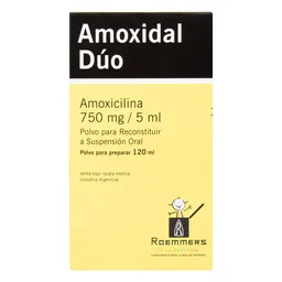 Amoxidal Dúo (750 mg)