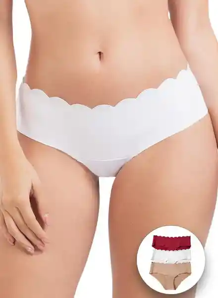 Fi-Formas Intimas Cachetero Tiro Semi Descaderado XL-Blanco