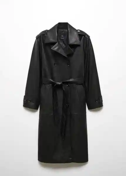 Abrigo Trench Gossip Negro Talla XS Mujer Mango