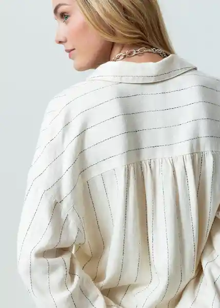 Camisa Jana Mujer Crudo Marfil Claro T M 012G308 Naf Naf