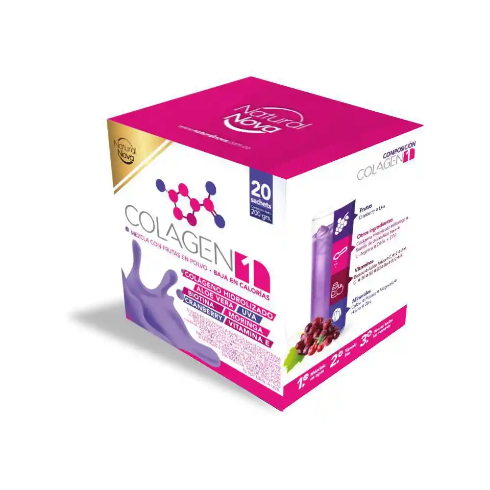 Natural Nova Colageno Polvo Sobres X10G X20 Sachets