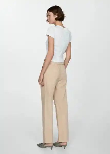 Pantalón Suki Arena Talla S Mujer Mango