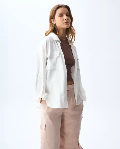 Camisa Mujer Blanco Talla S 611G000_BLA110601 Americanino