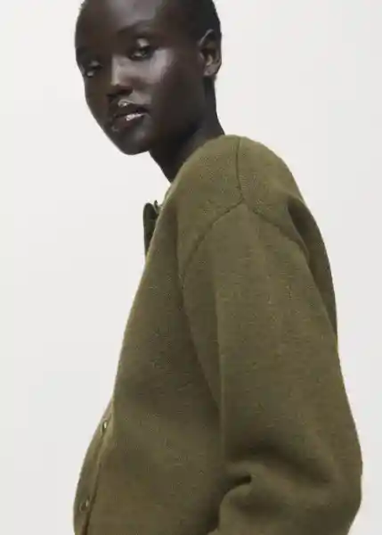 Chaqueta Felipe Khaki Talla 18 Mujer Mango