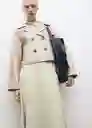 Abrigo Trench Stone Hielo Talla M Mujer Mango
