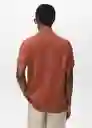 Camiseta Polo Rea Terracota Talla S Hombre Mango