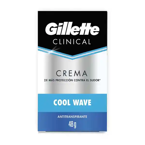 Desodorante Antitranspirante Hombre Gillette Clinical Crema Cool Wave 48 g