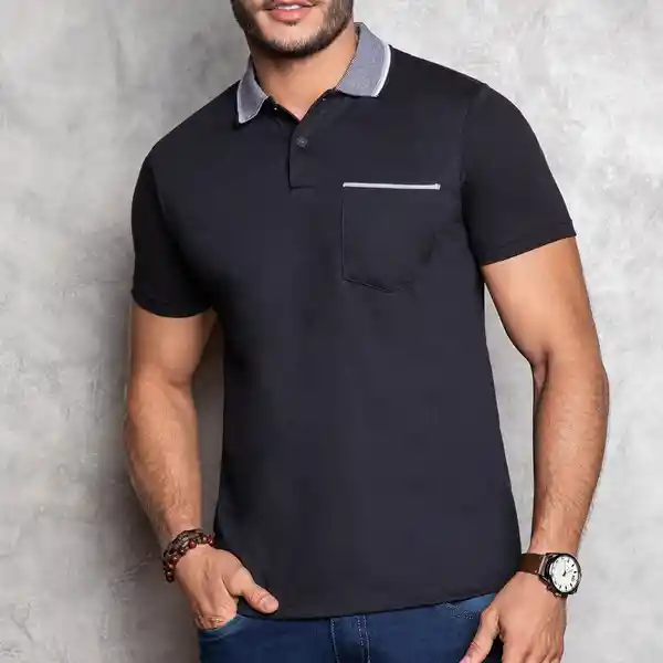 Croydon Polo Kafyr Para Hombre Color Negro Talla S