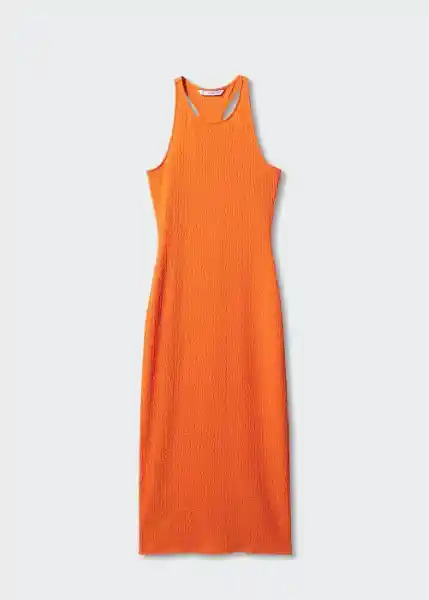 Vestido Lia Naranja Talla M Mujer Mango