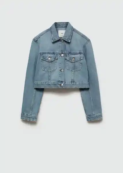 Chaqueta Cazadora Amy Tejano Medio Talla XS Mujer Mango