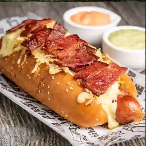 Como choriperro + papas + cocacola