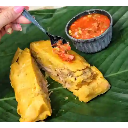 Tamal Grande Pierna, Chicharrón de Cerdo