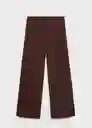 Pantalón Evans Chocolate Talla L Mujer Mango
