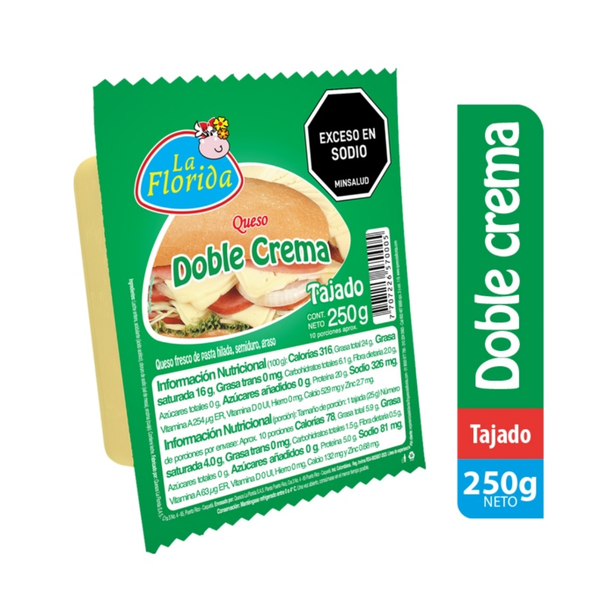 La Florida Queso Tipo Doble Crema 250 g