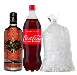 Combo Ron Santa fe + Coca Cola 1.5L + Hielo