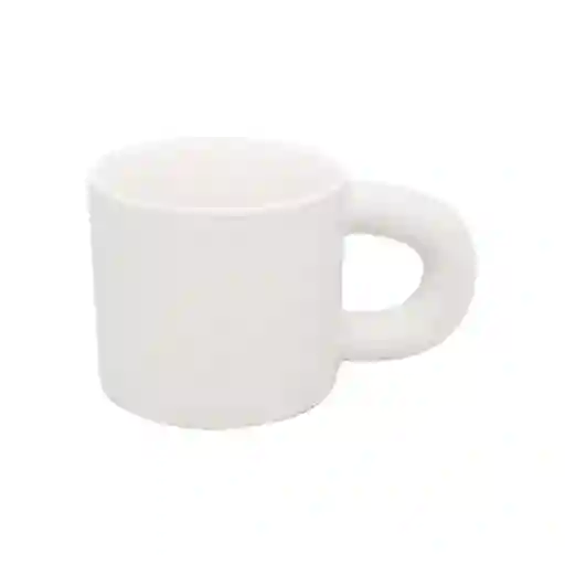 Taza de en Cerámica Con Asa Serie Miniso Blanco Miniso