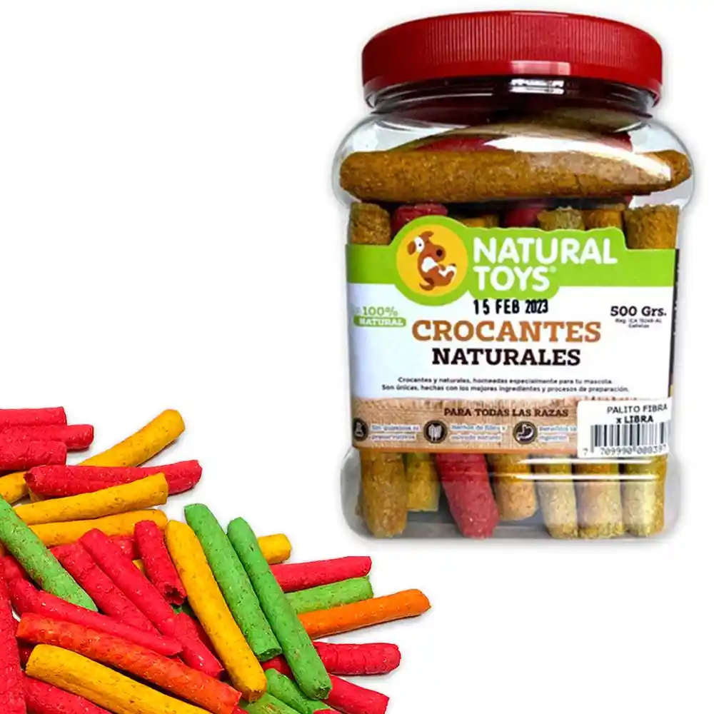 Natural Toys Alimento Para Perro Palitos de Fibra Natural 1Lb