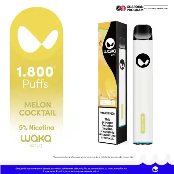 WAKA SOLO Vape Melon Cocktail-5% 1.800 puff