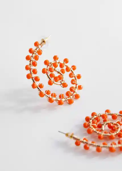 Pendientes Rubí Naranja Talla 99 Mujer Mango