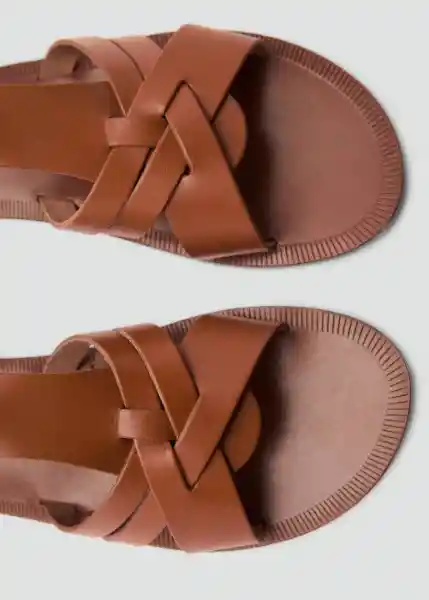 Sandalias Aura Cuero Talla 33 Niñas Mango