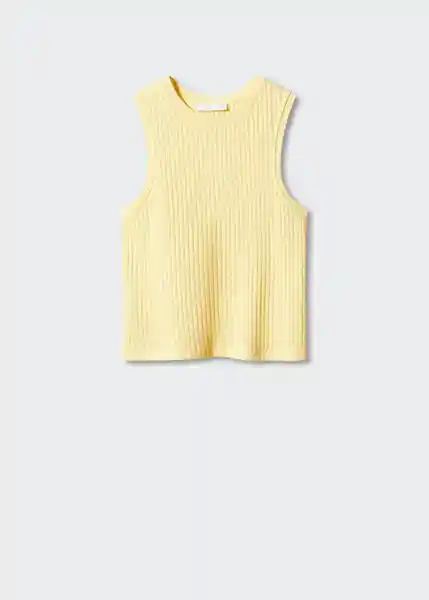 Top Dotty Amarillo Pastel Talla L Mujer Mango