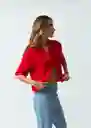 Camisa Valen Mujer Rojo Gobelino Talla M 411G302 Naf Naf