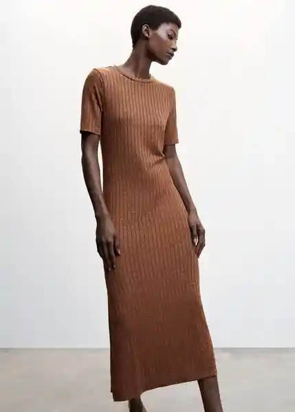 Vestido Margaux-A Marrón Talla L Mujer Mango