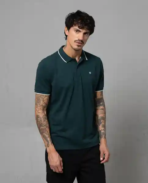 Camisa Tipo Polo Hombre Verde Talla M 190G010 Rifle