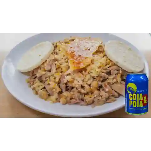 Combo Lechona 1000 gr ( 1 Kilo ) + Cola y Pola en Lata