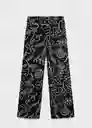 Pantalón Liza Negro Talla 36 Mujer Mango