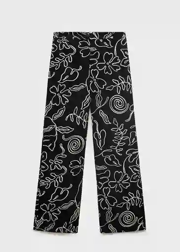 Pantalón Liza Negro Talla 36 Mujer Mango