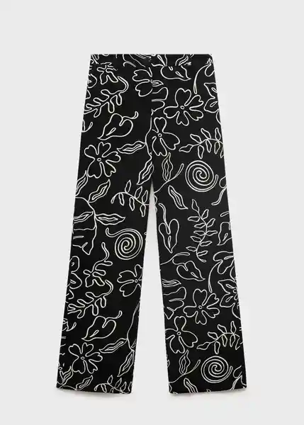Pantalón Liza Negro Talla 36 Mujer Mango