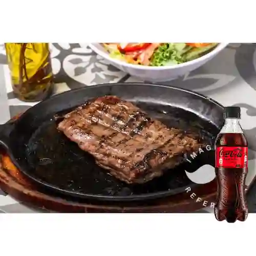 Combo Carne de Res + Coca Cola Sin Azúcar 400 ml