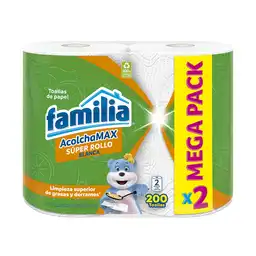 Familia Toallas De Cocina Acolchamax X 2 Rollos De 100 Hojas