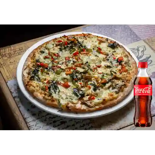 Combo Pizza Vegetariana + Coca Cola Original 400 ml