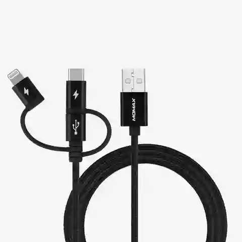 Momax Cable Onelink 3-in-1 Negro