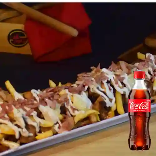 Combo Salchipapa Mega + Coca Cola Original 400 ml