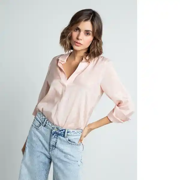 Camisa Capitole Mujer Rosa Amaranto Talla S 512F342 Naf Naf