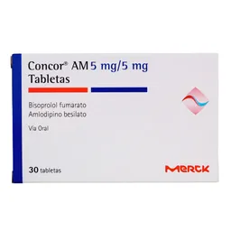 Concor AM Antihipertensivo (5 mg/5 mg) Tabletas