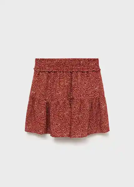 Falda Lolita Terracota Talla 12 Niña Mango