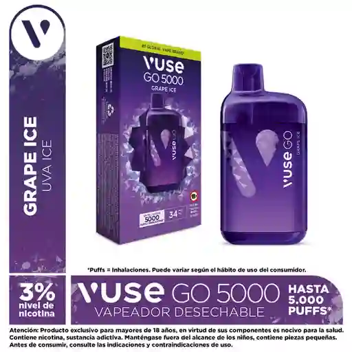 Vuse Go Vapeador 5000 Grape Ice