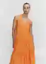 Vestido Sofia Naranja Talla 18 Mujer Mango