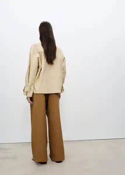 Abrigo Parka Julia Piedra Talla XS Mujer Mango