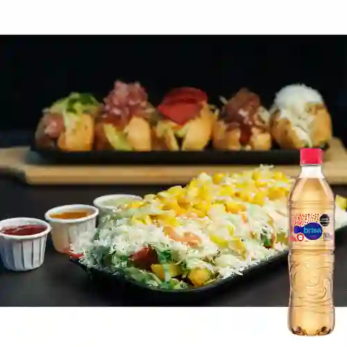 Combo Papas Lokas Ranchera +Brisa Sabor Manzana 600ML